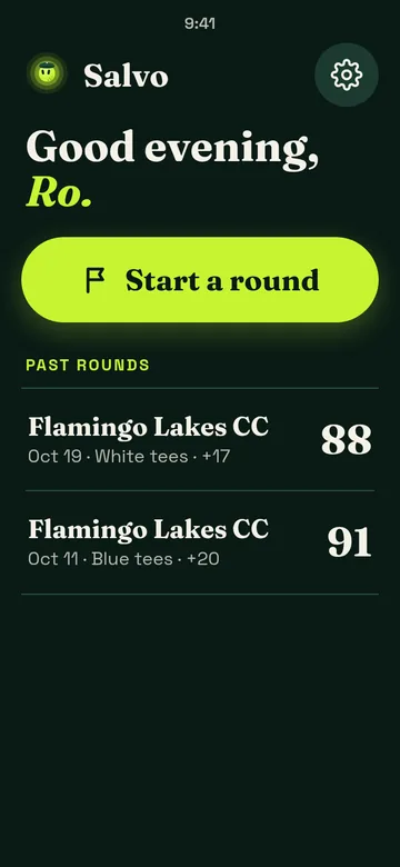 Home: past rounds, dark