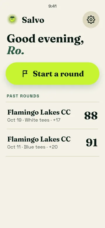 Home: past rounds, light