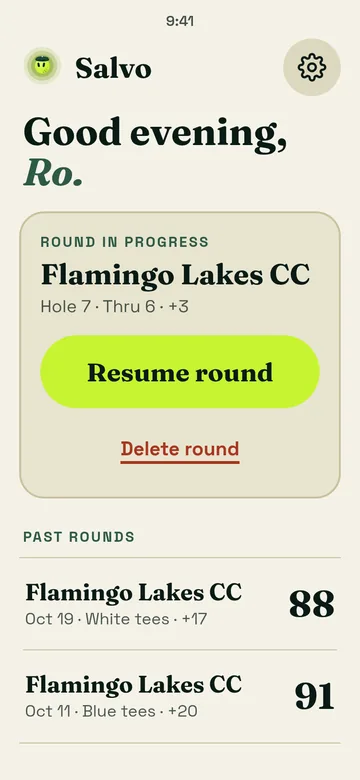 Home: resume round, light